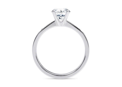 Delicacy Vintage round cut Diamond 18k white gold