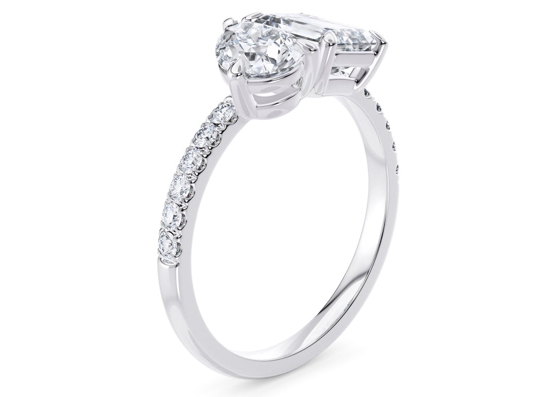 round cut diamond band engagement rings