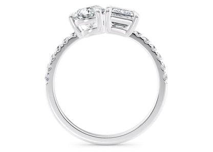 Round Cut Diamond Band Engagement Rings
