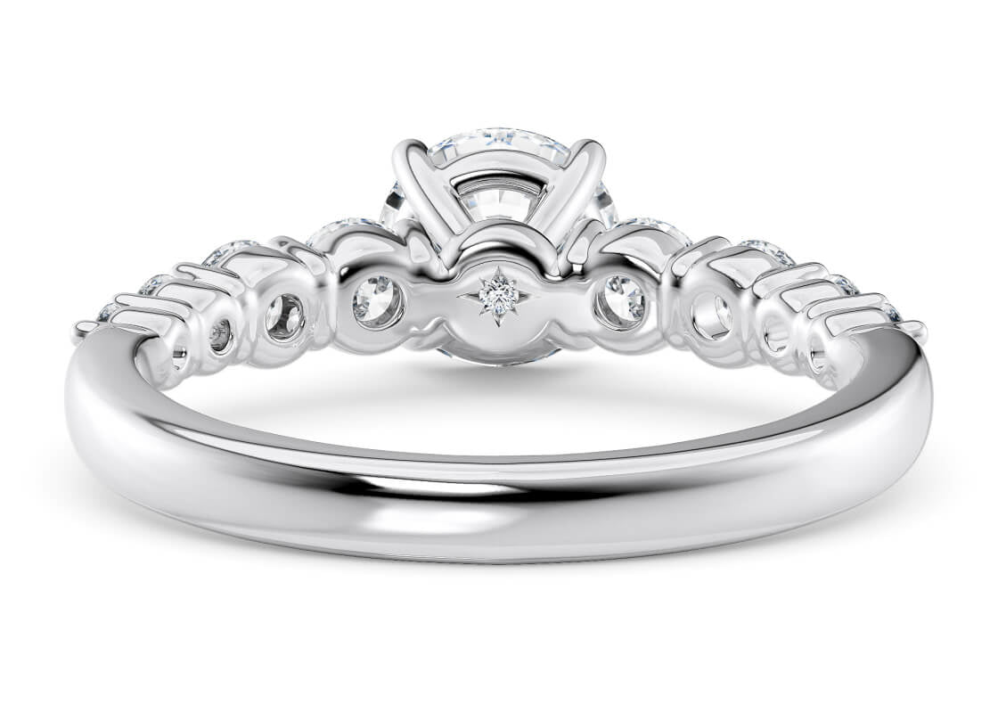 lyra diamond band round cut diamond 18k white gold