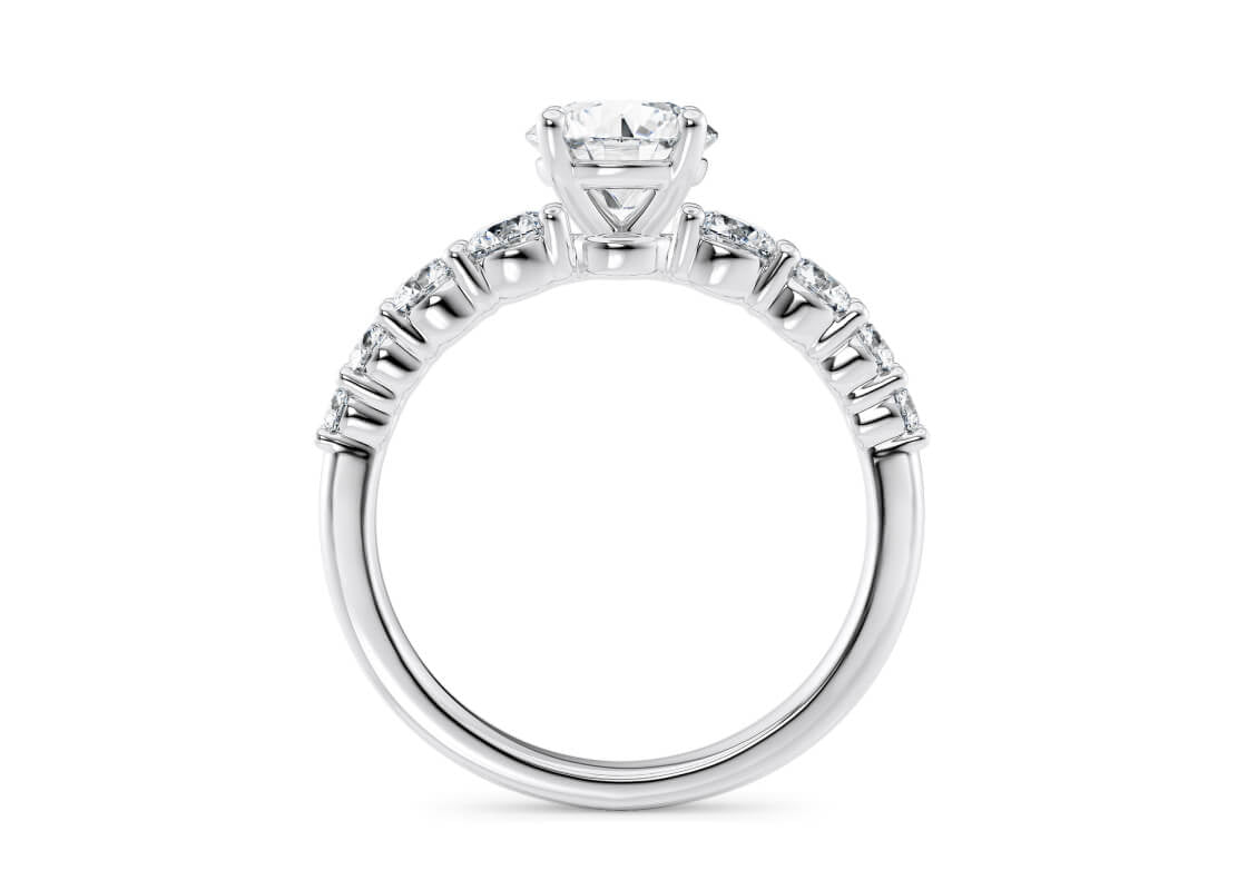 lyra diamond band round cut diamond 18k white gold