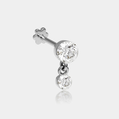 DIAMOND ROUND STUD EARRINGS