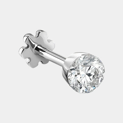 DIAMOND ROUND STUD EARRINGS
