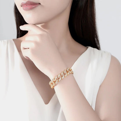 FASHION RHINESTONE DECOR CHAIN BRACELET
