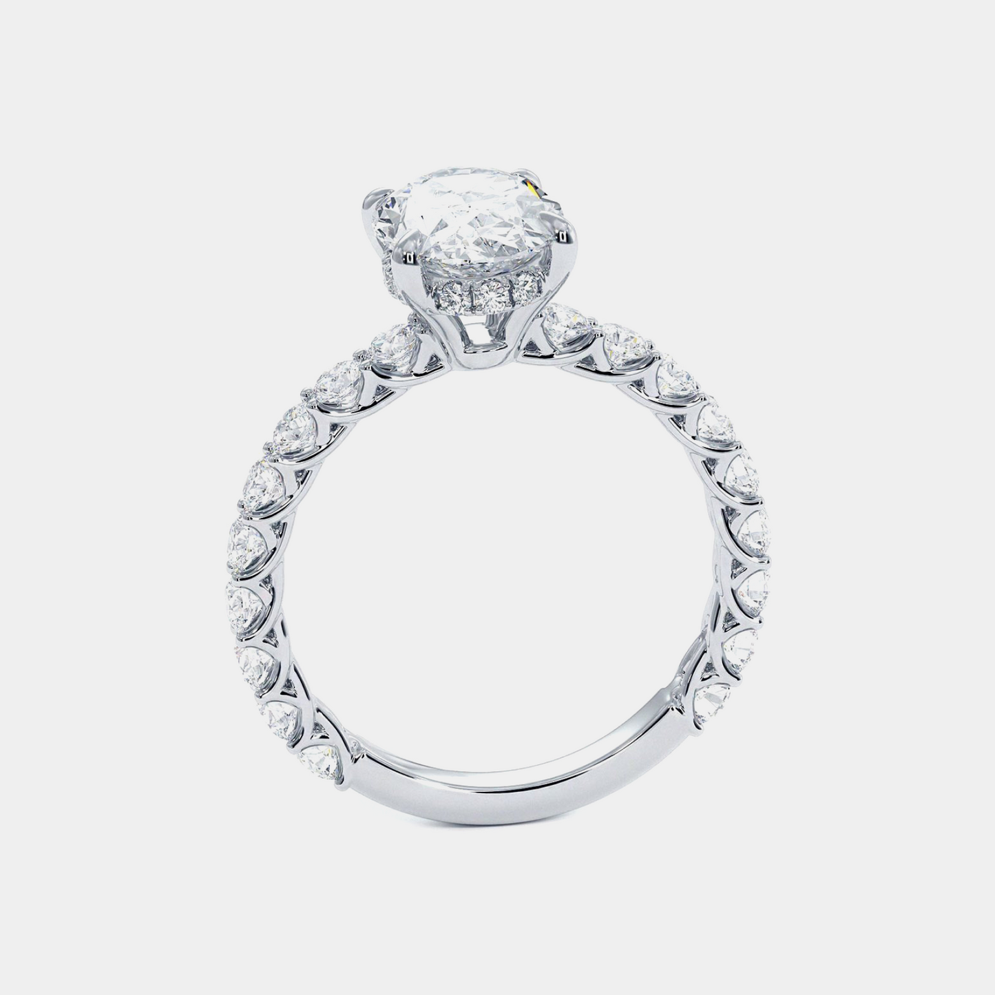 18kt yellow gold enchanté side stones diamond ring