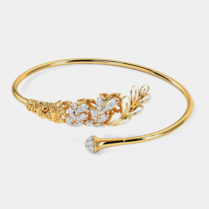 GOLD & DIAMOND BLOOM ZIRCONIA BRACELET FOR WOMEN