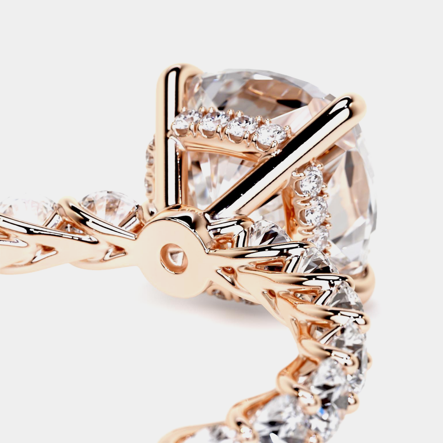 18kt yellow gold enchanté side stones diamond ring