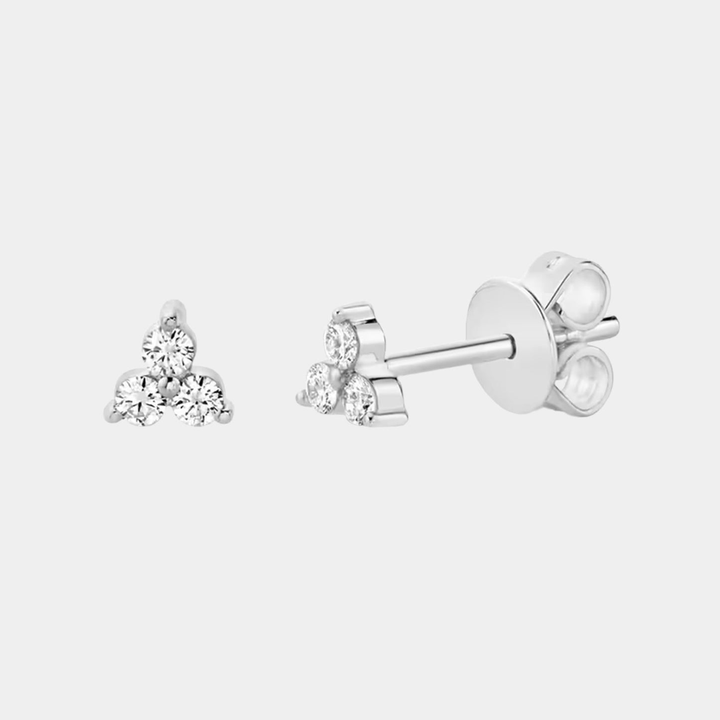 round cut moissanite diamond bold stud