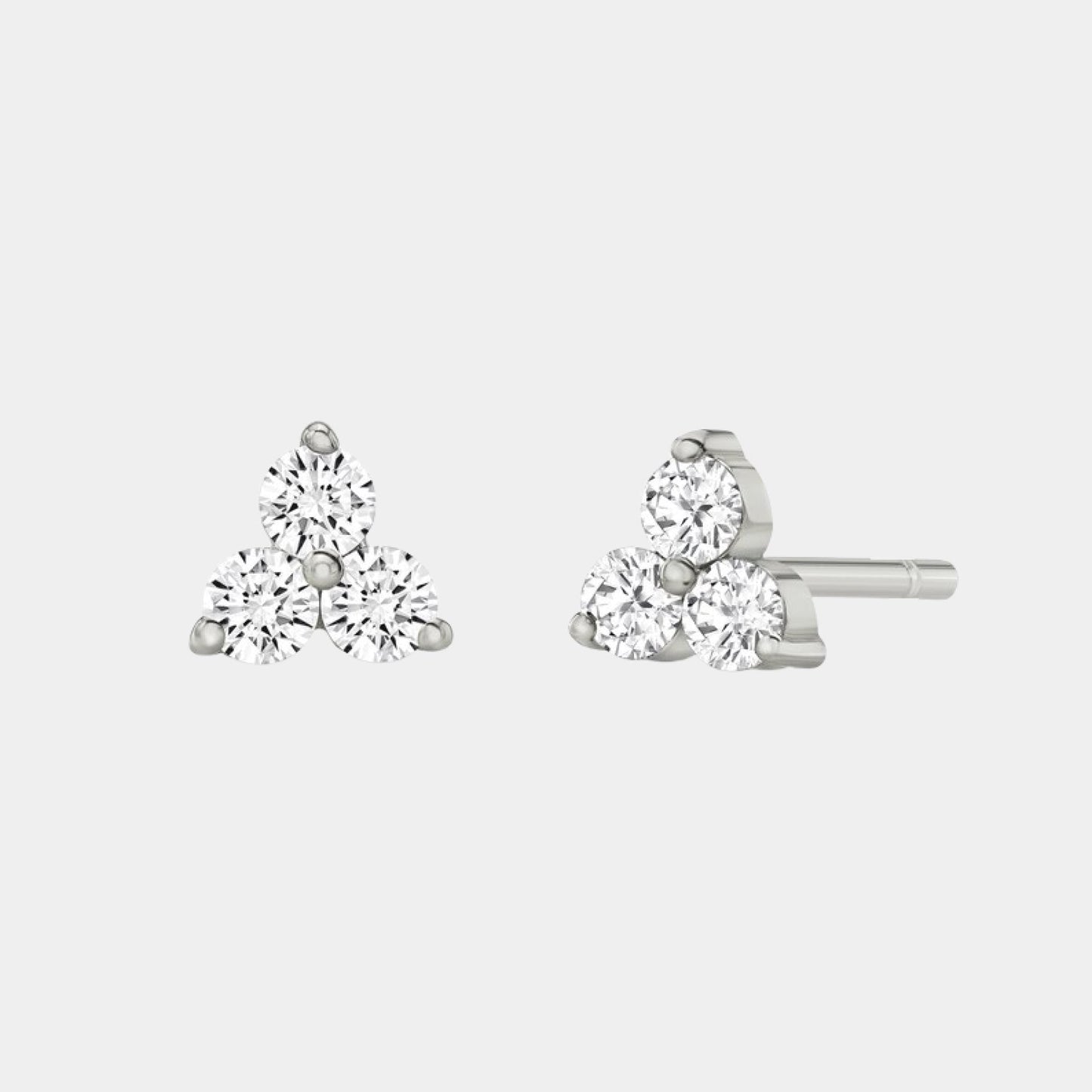 round cut moissanite diamond bold stud