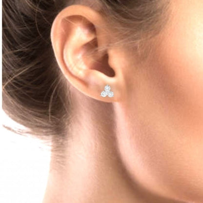 ROUND CUT MOISSANITE DIAMOND BOLD STUD