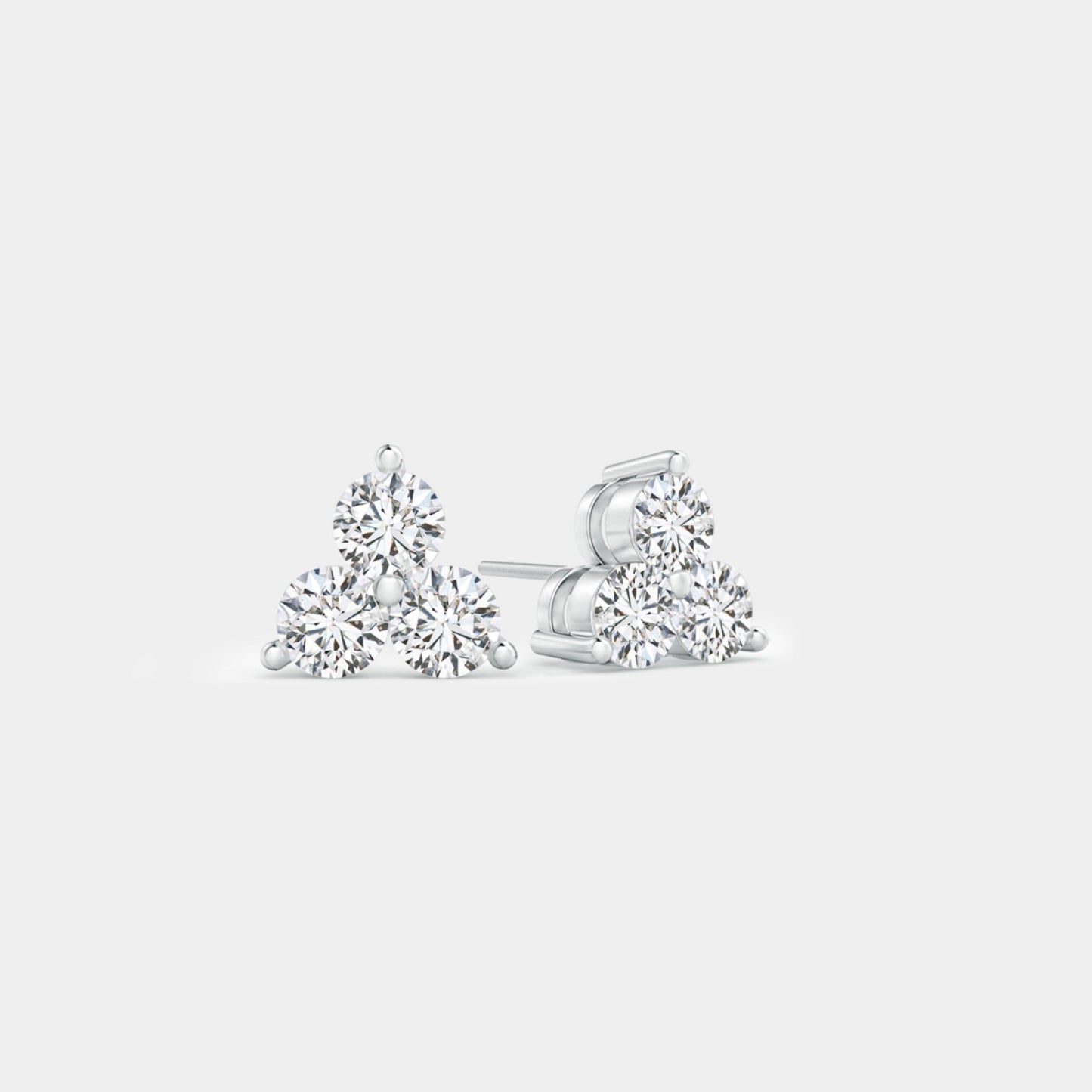 round cut moissanite diamond bold stud