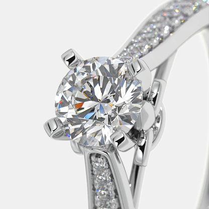 SILVER PLATED CRYSTAL STUDDED RING