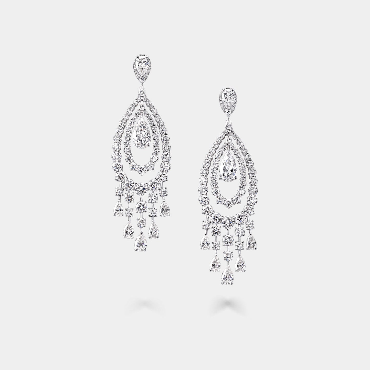 diamond drop chandelier earrings